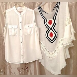 2 White Blouses Bundle #2